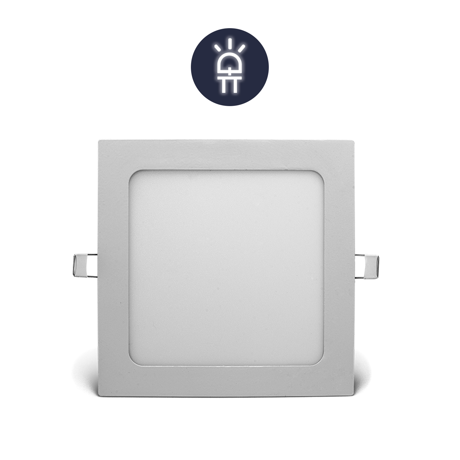 Lampara Panel Led Slim Cuadrado 12w de Techo Empotrable Sula