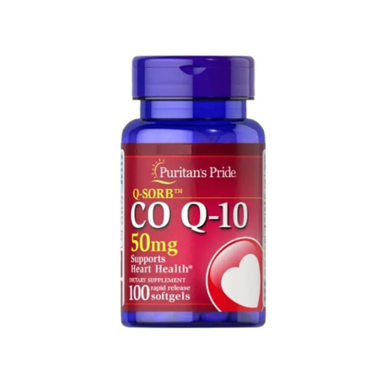 Complejo Coq10 Alta Absorcion Coenzima 50mg 100 Caps Co Q-10 Puritan's Pride 