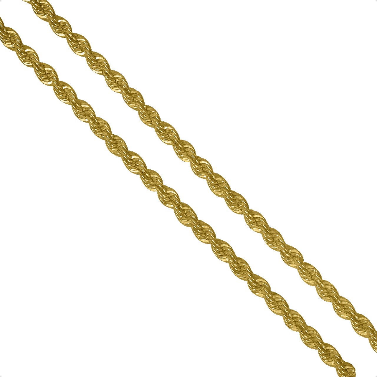  Cadena Torzal Italiano Oro Sólido 10k Torsal | 65cm - 4mm