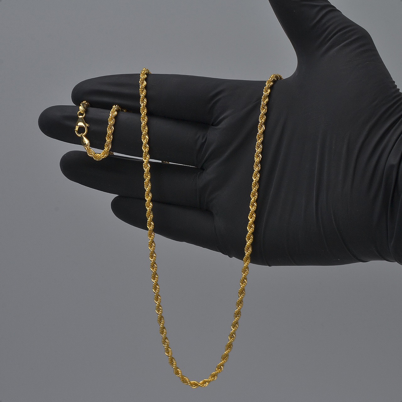  Cadena Torzal Italiano Oro Sólido 10k Torsal | 65cm - 4mm