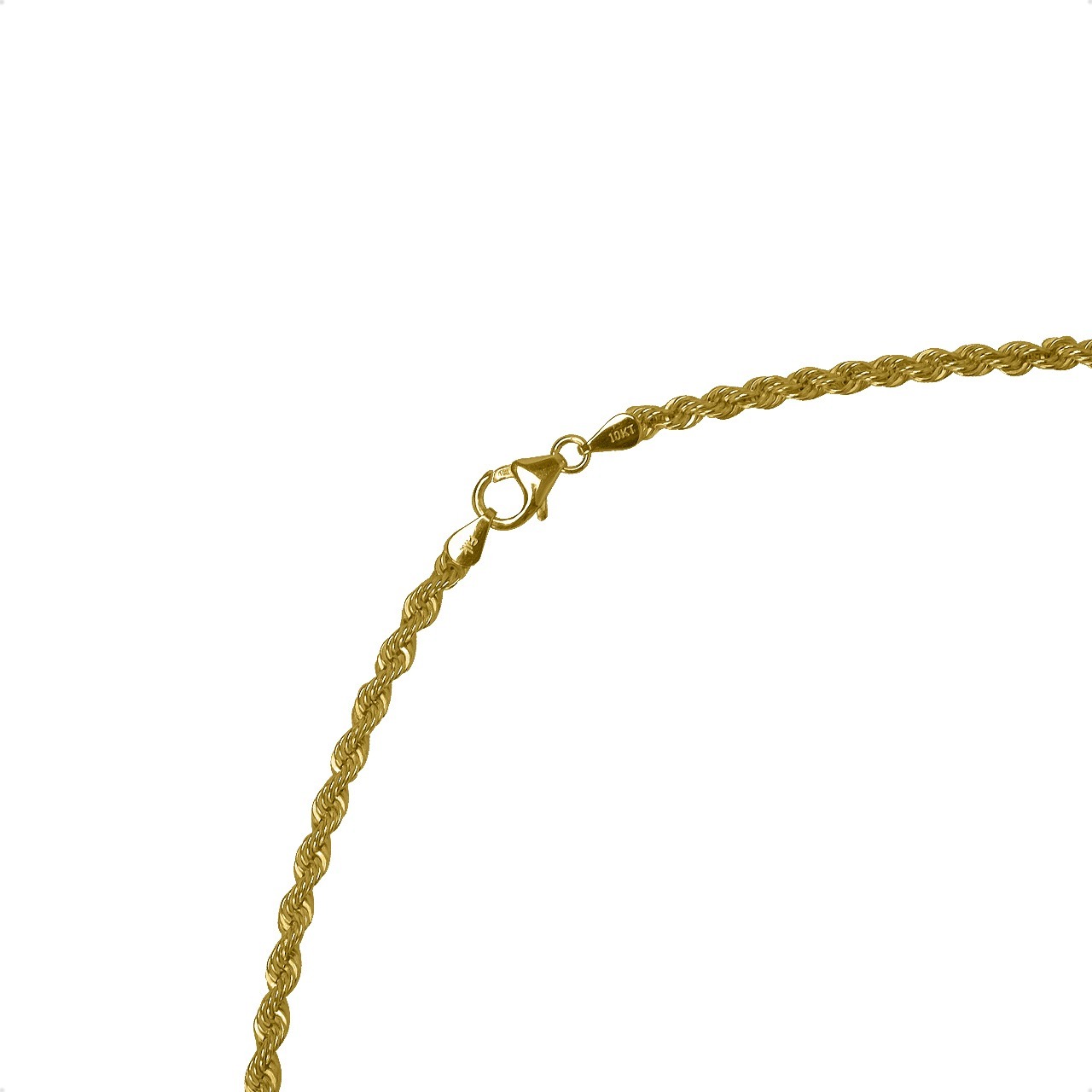  Cadena Torzal Italiano Oro Sólido 10k Torsal | 65cm - 4mm