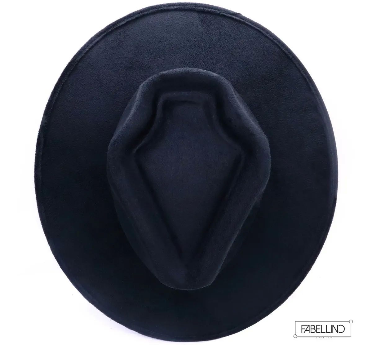 Sombrero Unisex Gamuza Horma Flecha Retro Hípster Elegante Negro