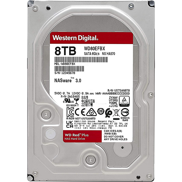 Disco Duro 8TB Western Digital Red Servidor NAS SATA WD80EFBX