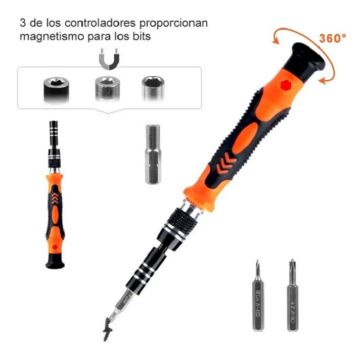 Juego Destornilladores De Precision Multifuncion 63 En 1