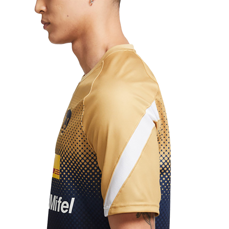 Playera Nike Pumas UNAM Hombre Prematch 2020 - Azul y Oro - Talla Grande (L)