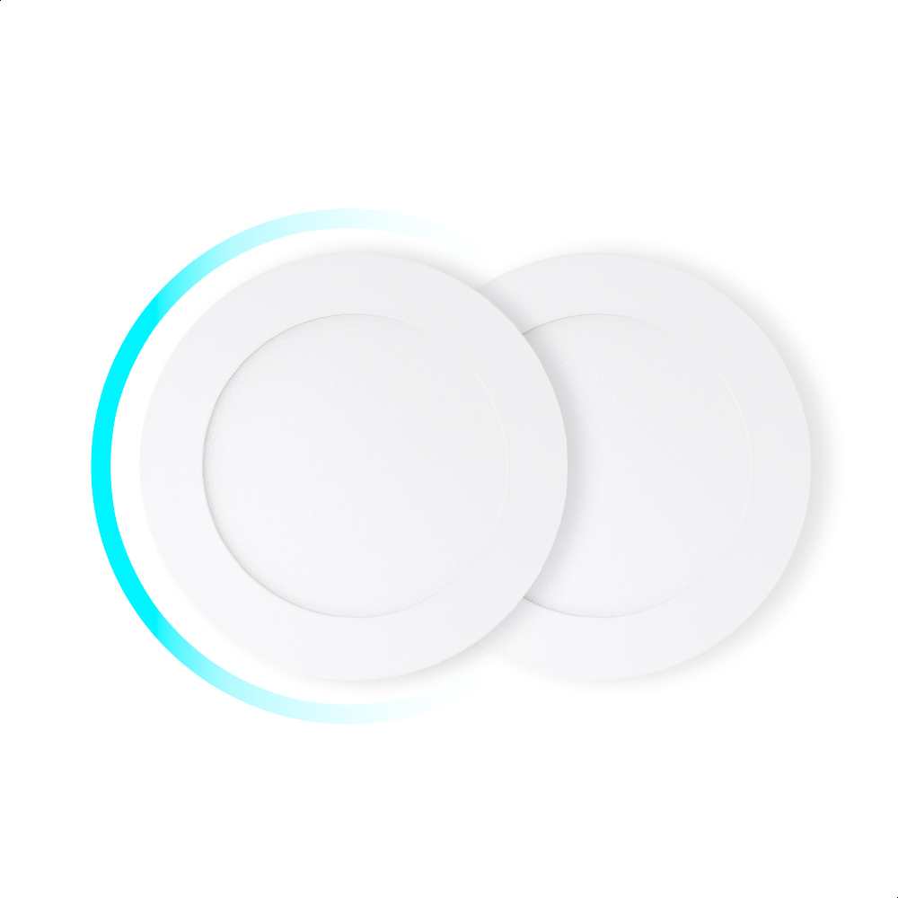 Panel Led Icon Downlight De Alta Potencia 9w Luz Fría Pack De 2 Piezas