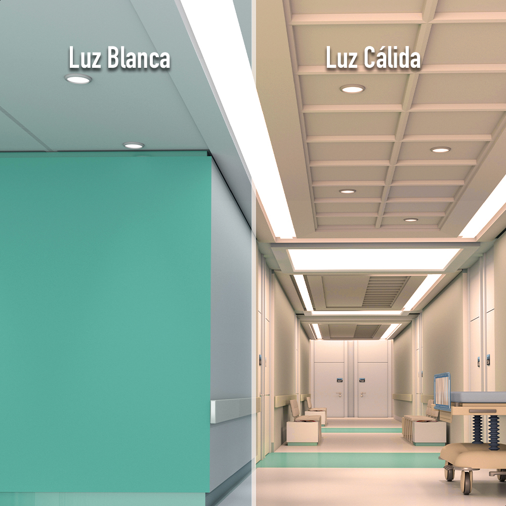 Panel Led Icon Downlight De Alta Potencia 9w Luz Fría Pack De 2 Piezas