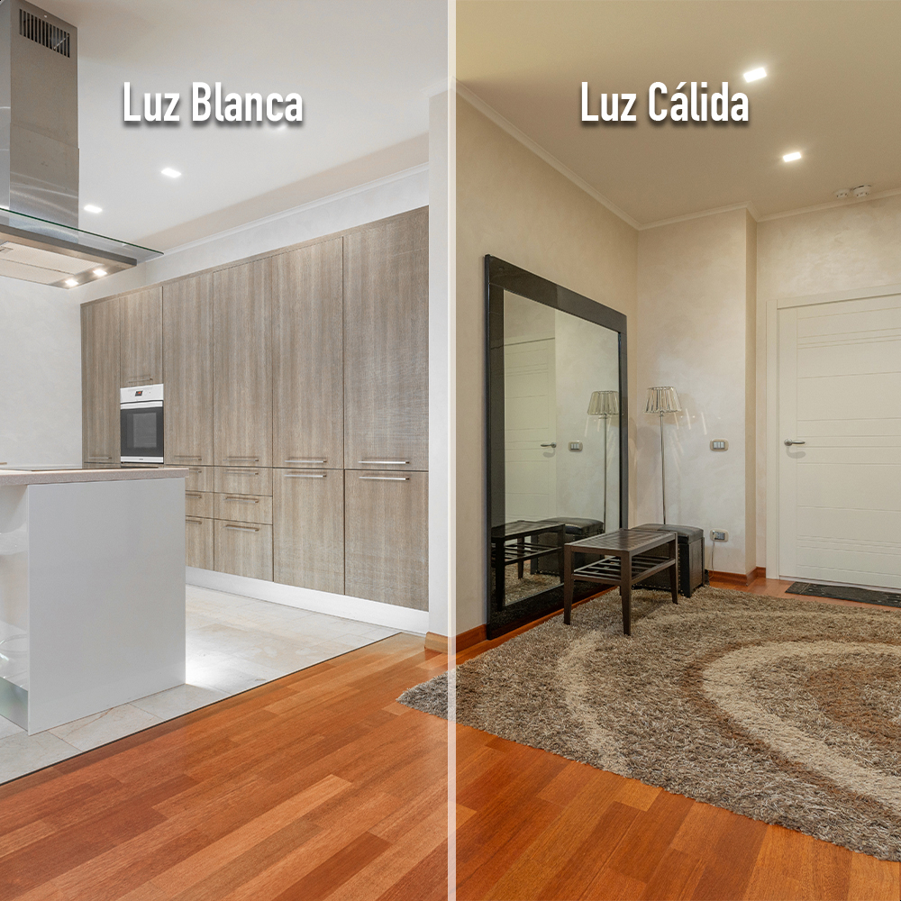 Panel Led Icon Downlight De Alta Potencia 9w Luz Fría Pack De 2 Piezas