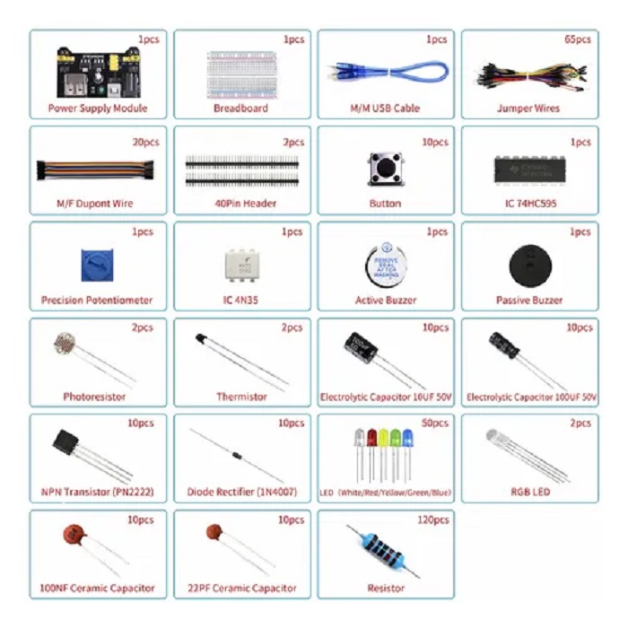 Kit De Componentes Electrónicos 