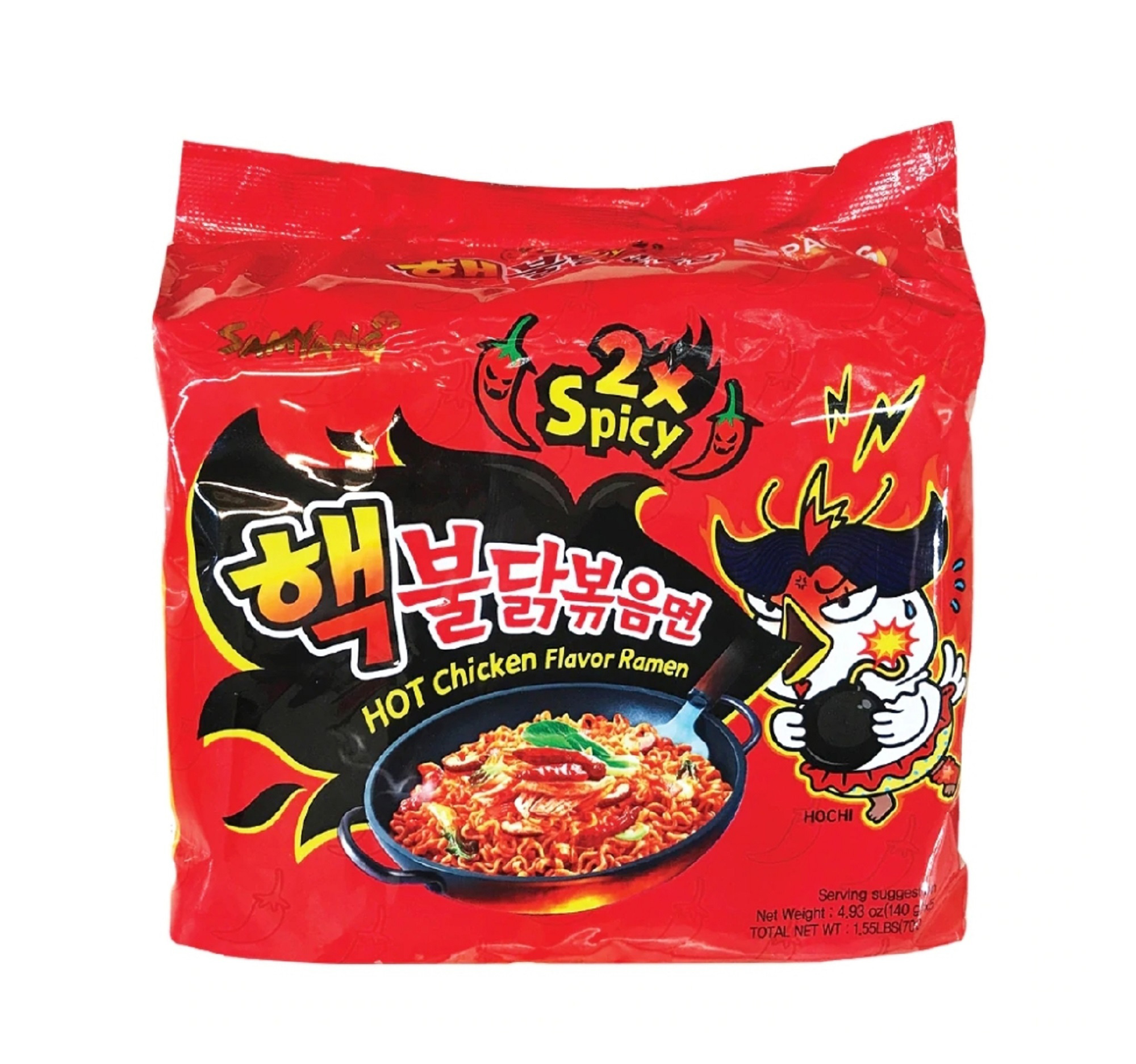 Sopa Instantánea Ramen Coreano Super Picante Buldak 5pzs