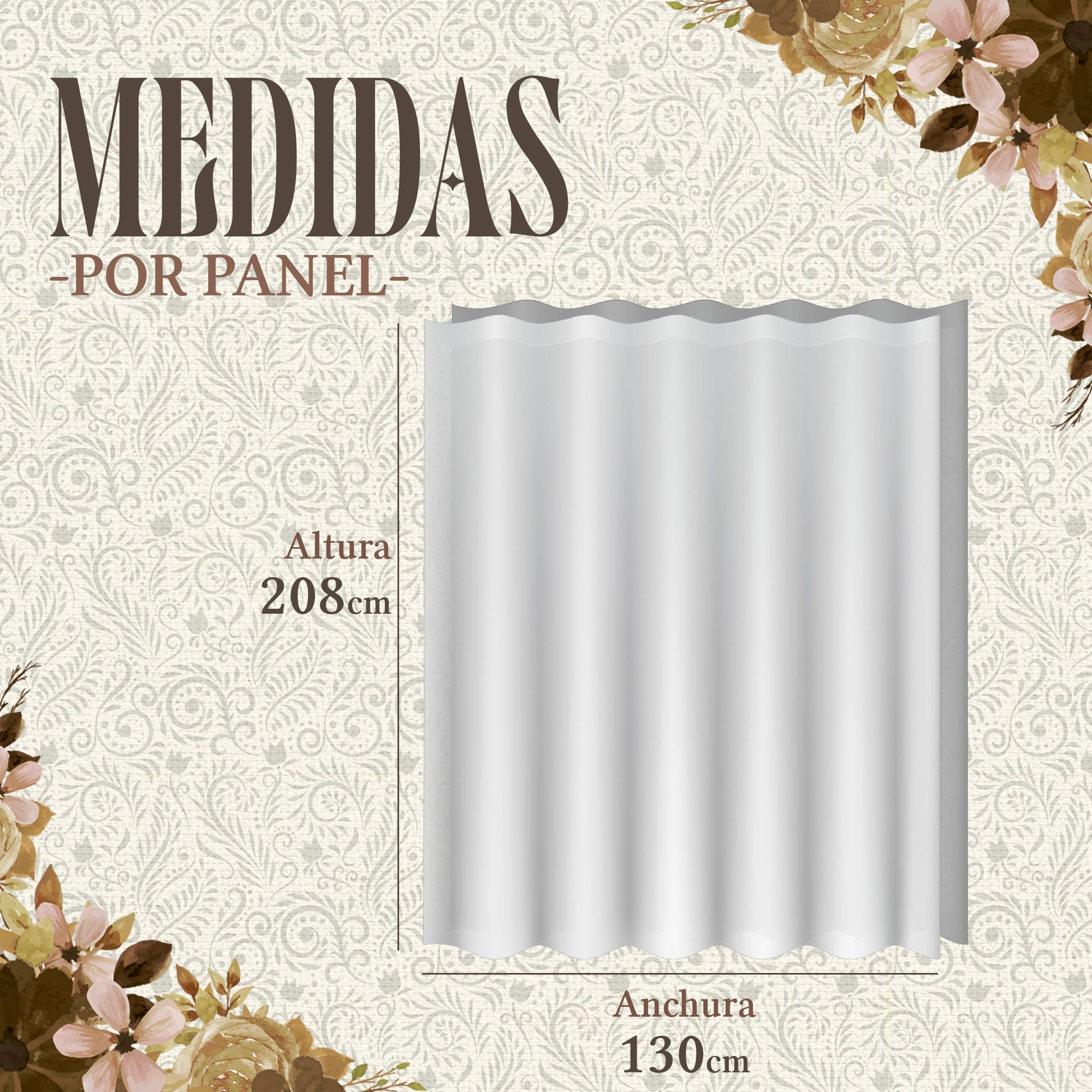 Juego De Cortina Traslucida Transparente Larga 2 Paneles