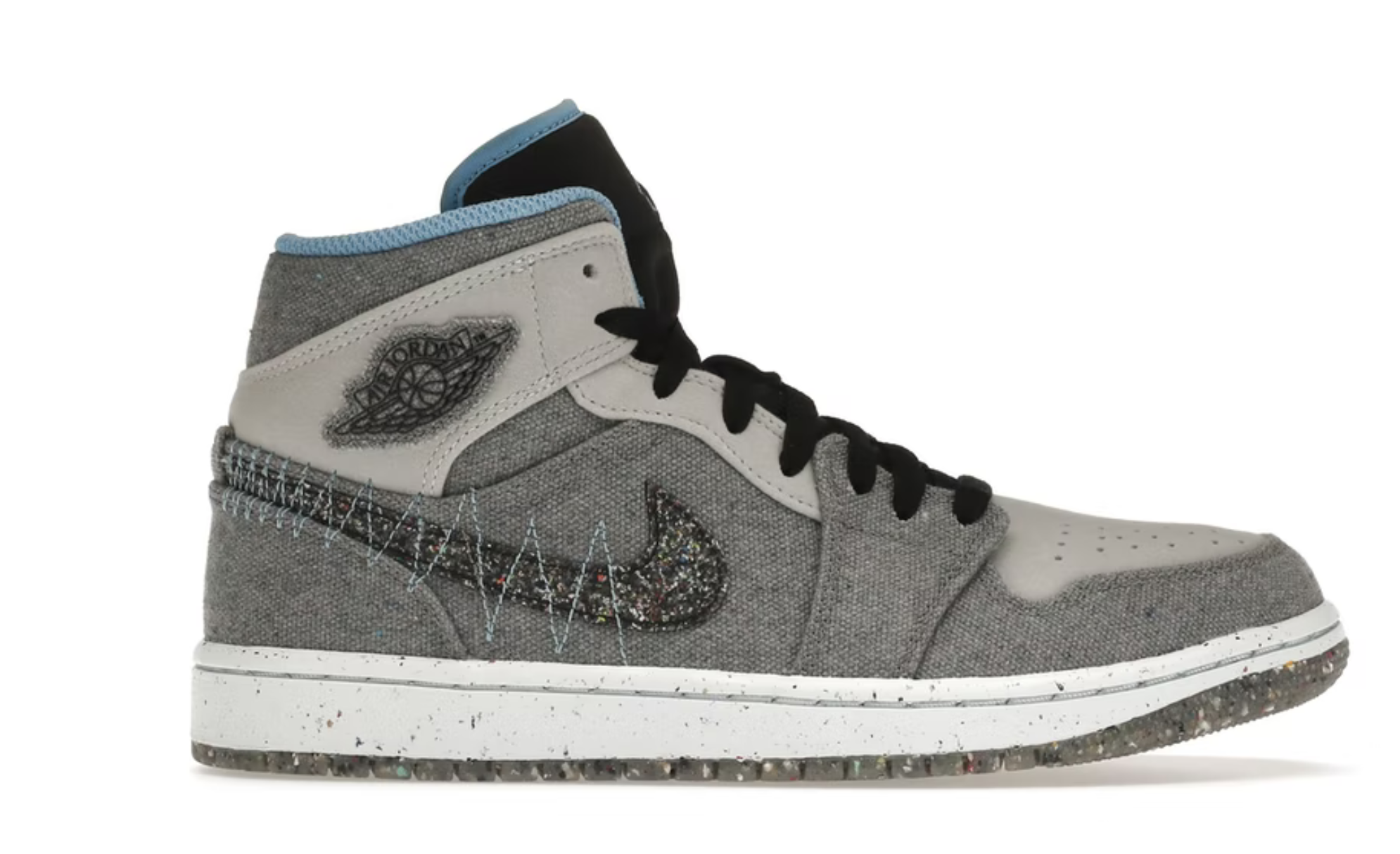 Jordan 1 Mid Crater Grey University Blue