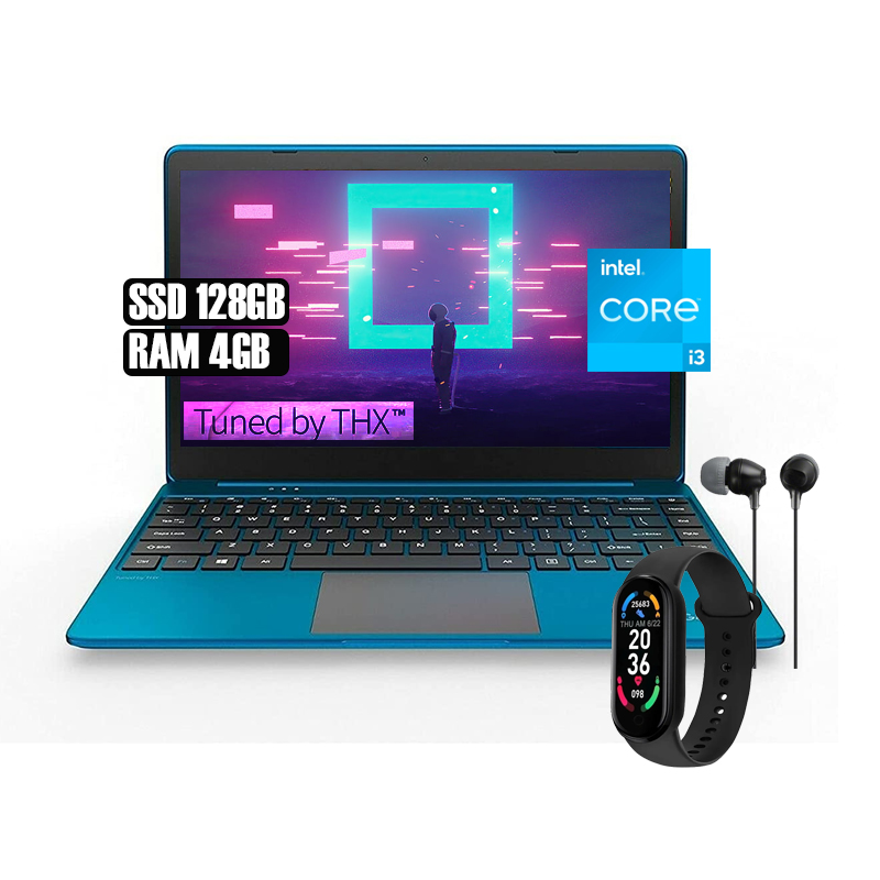 Laptop Gateway 14.1 Core I3-1115G4 Win10 4GB 128GB SSD - Azul + SmartBand