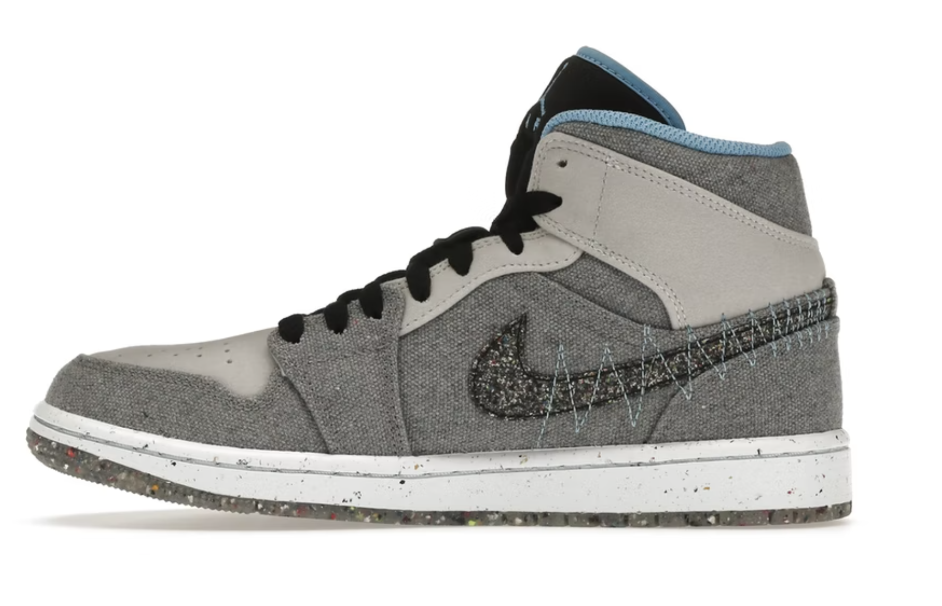 Jordan 1 Mid Crater Grey University Blue