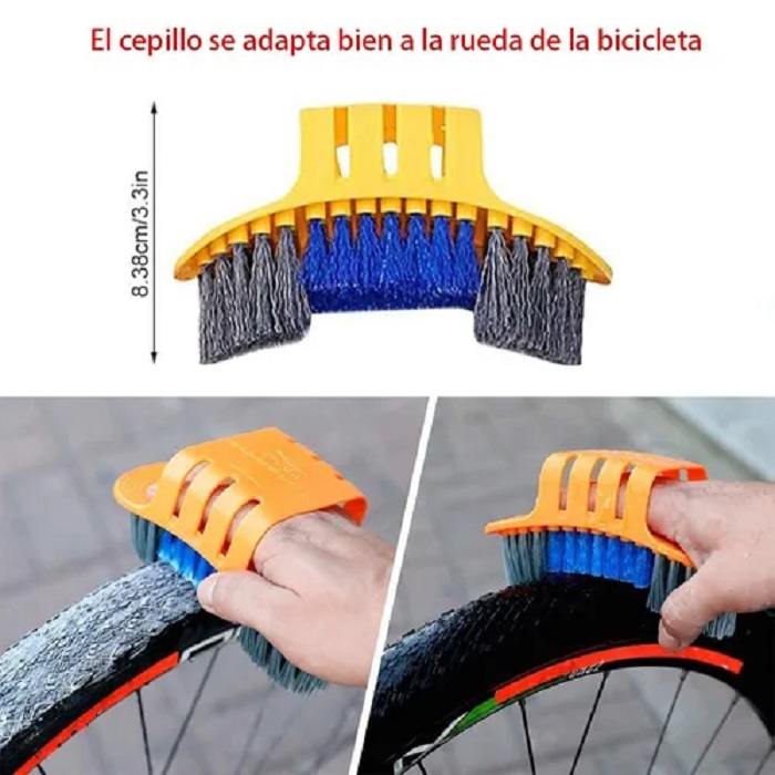 Cepillo Limpiador Cadena Moto Bici Herramienta Limpieza Engranajes