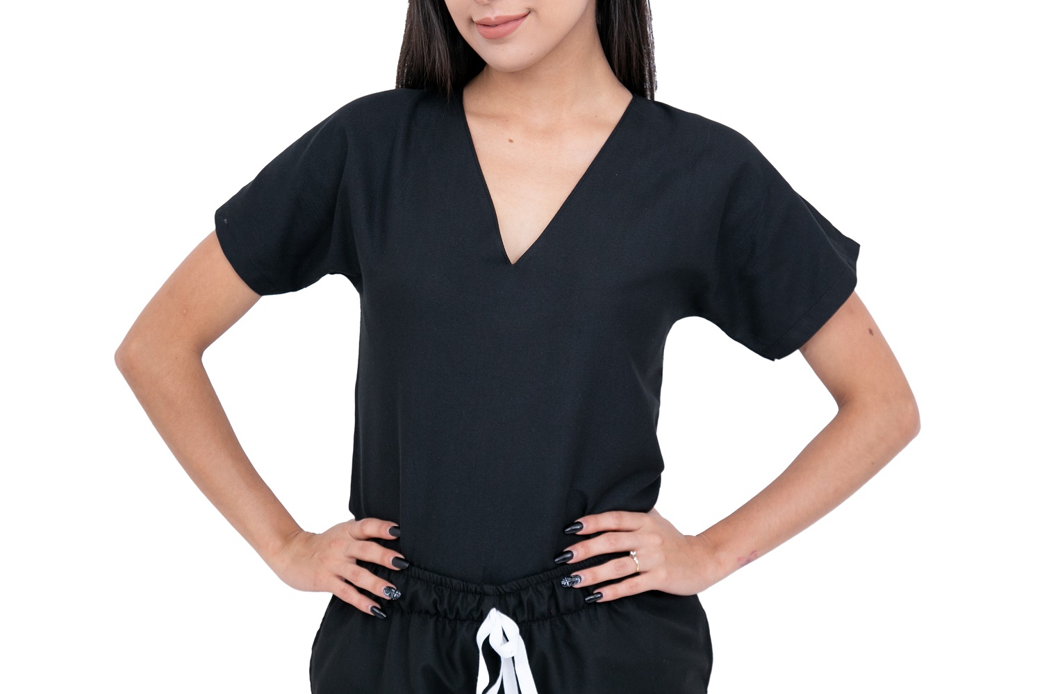 Pijama Quirúrgica Negra Jogger Antifluidos Dama