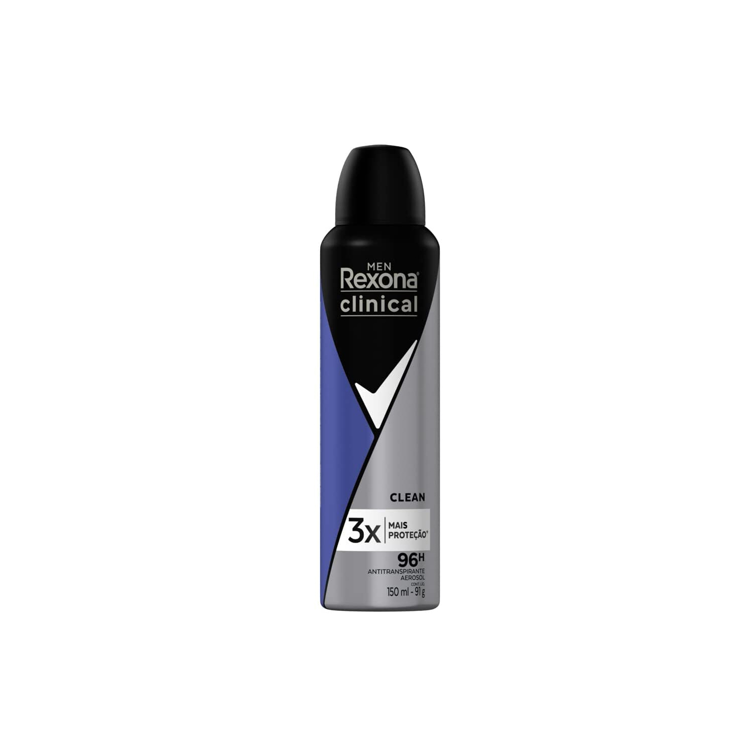 Rexona Clinical Clean Desodorante Antitranspirante para Hombre en Aerosol 3 Veces Más Protección 91 g