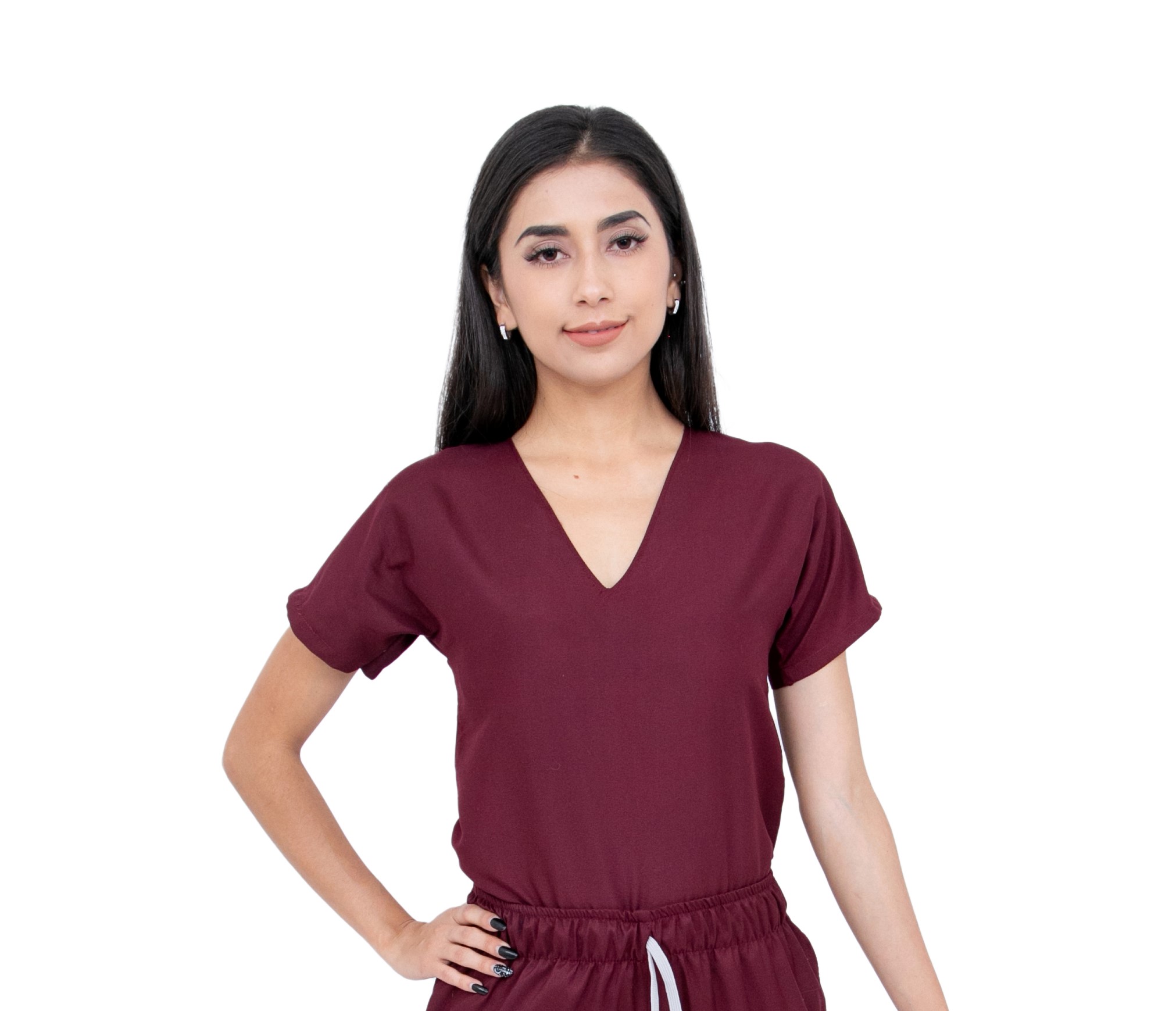 Pijama Quirúrgica Vino Jogger Antifluidos Dama