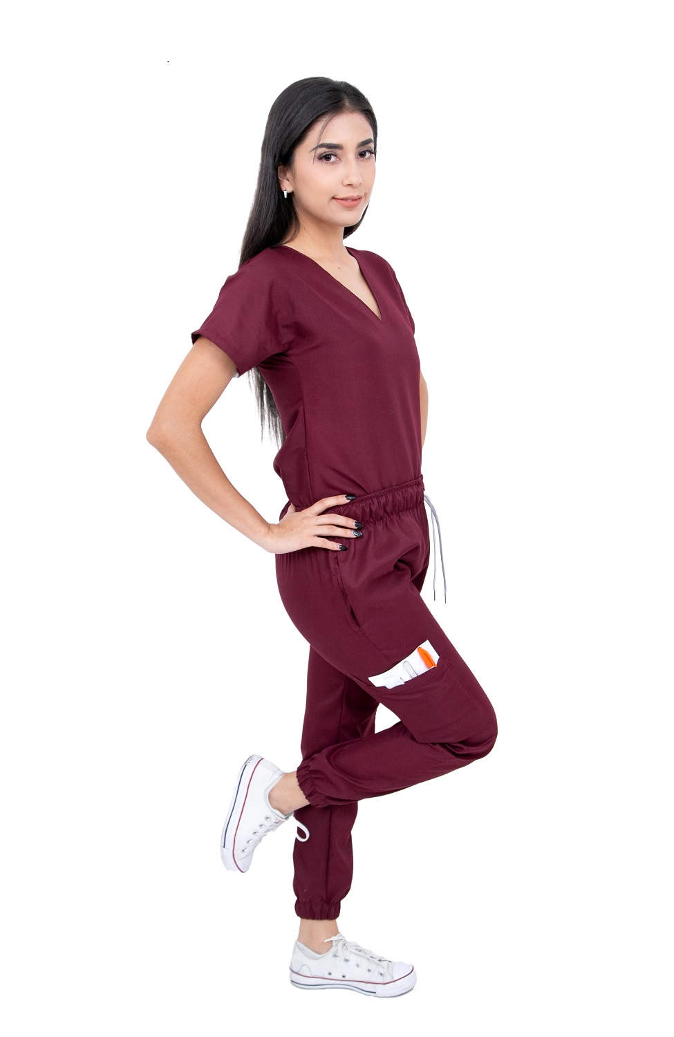 Pijama Quirúrgica Vino Jogger Antifluidos Dama