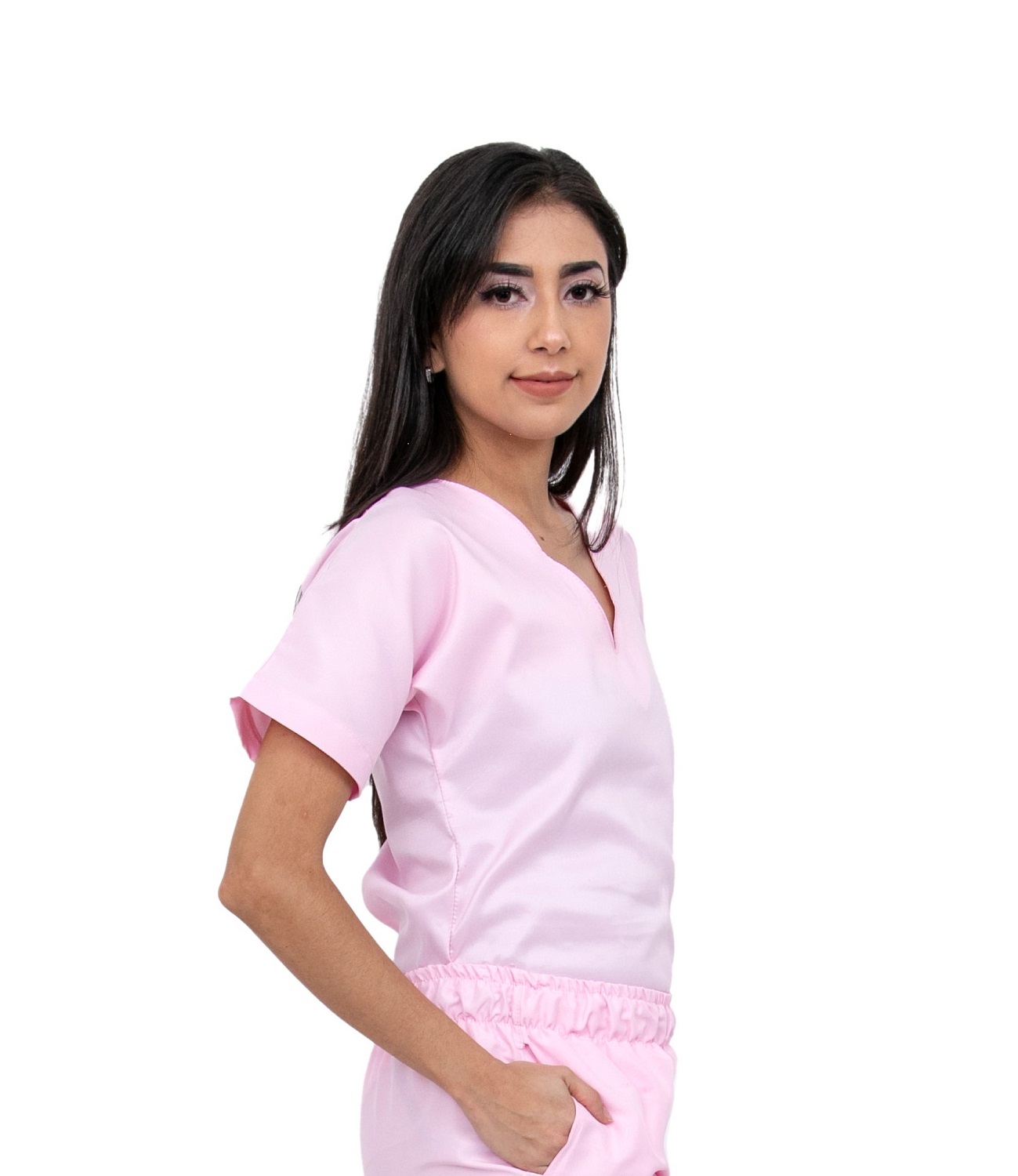 Pijama Quirúrgica Rosa Pastel Jogger Antifluidos Dama