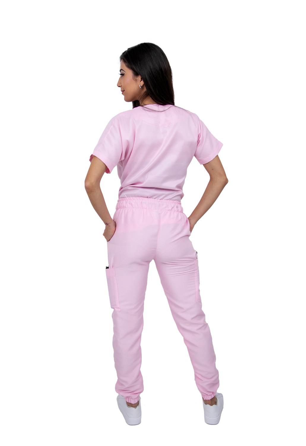 Pijama Quirúrgica Rosa Pastel Jogger Antifluidos Dama