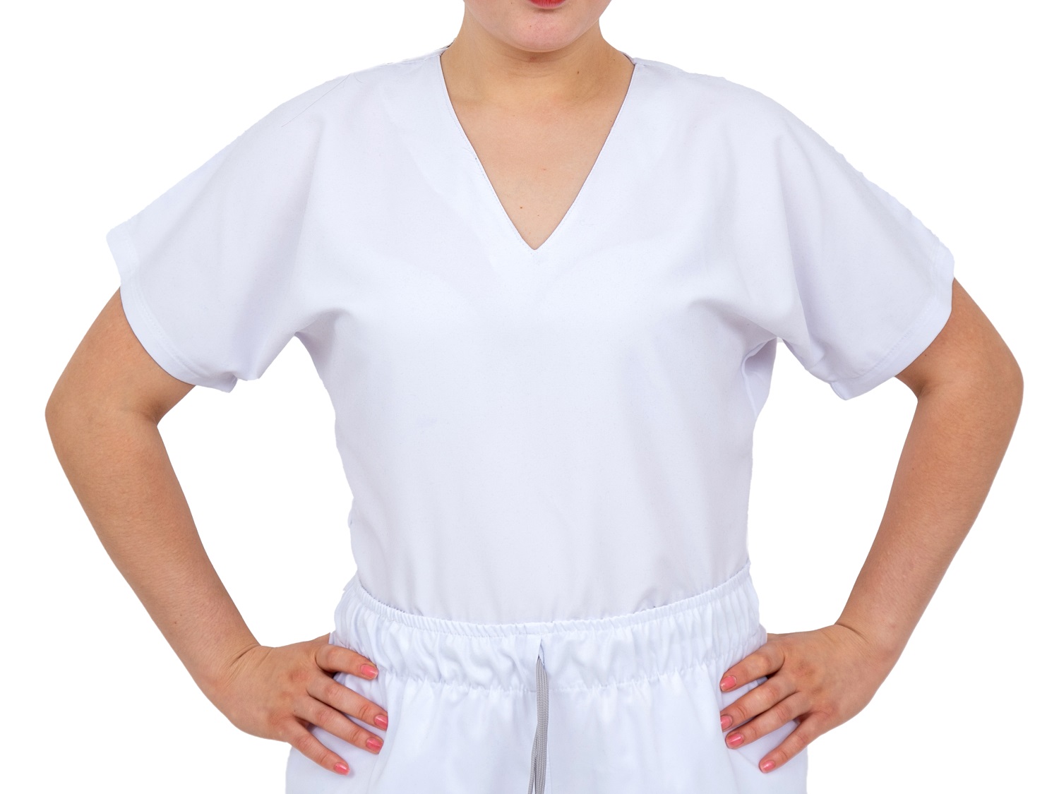 Pijama Quirúrgica Blanca Jogger Antifluidos Dama