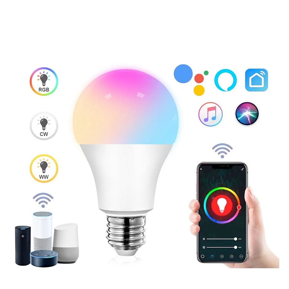 Foco Led Rgb Wifi Inteligente Compatible Con Alexa Y Google