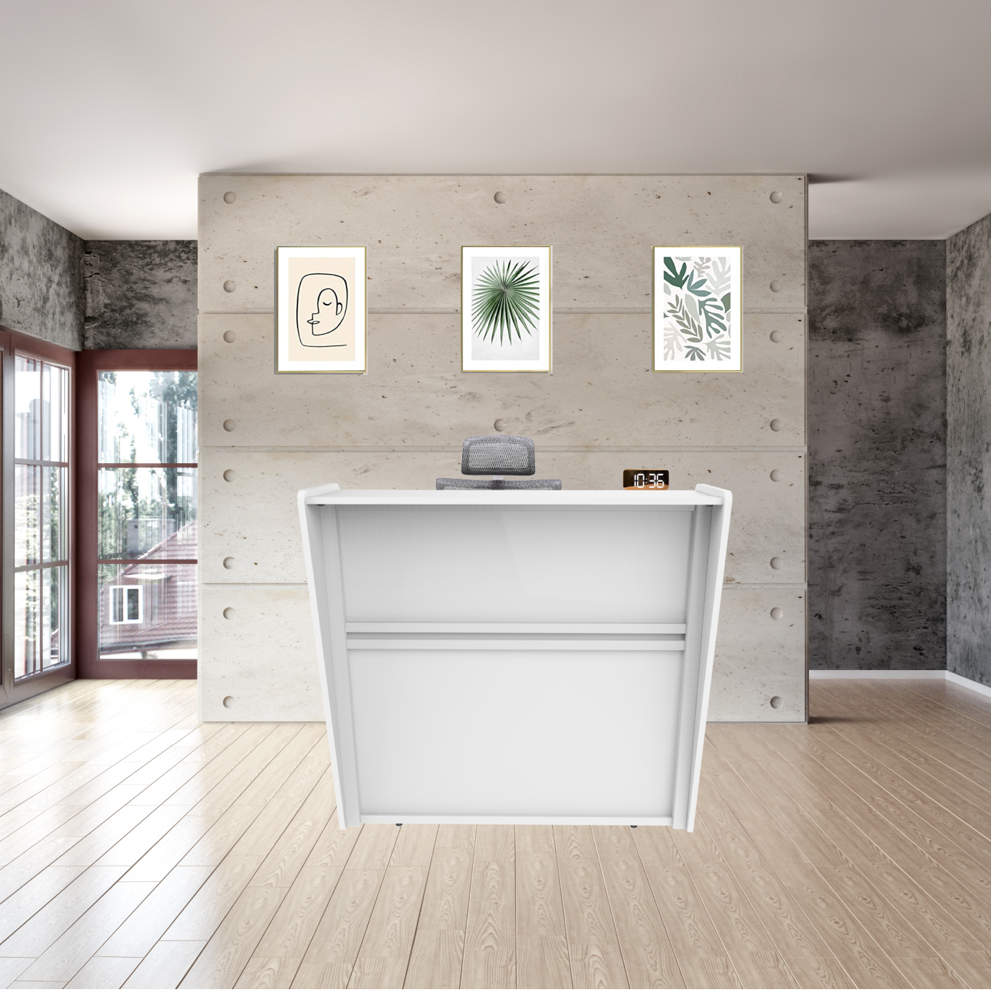 Recepción Recta con Policarbonato Modular Trento Mod.Z554