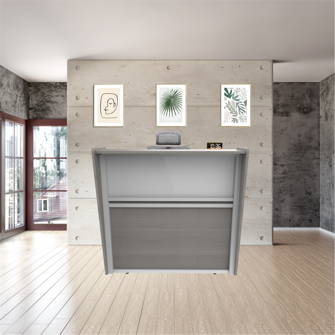 Recepción Recta con Policarbonato Modular Trento Mod.Z554