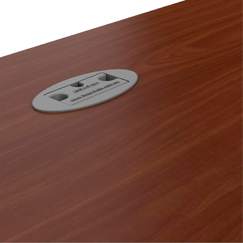 Escritorio en L Peninsular Trento Mod. Z120| Color Caoba