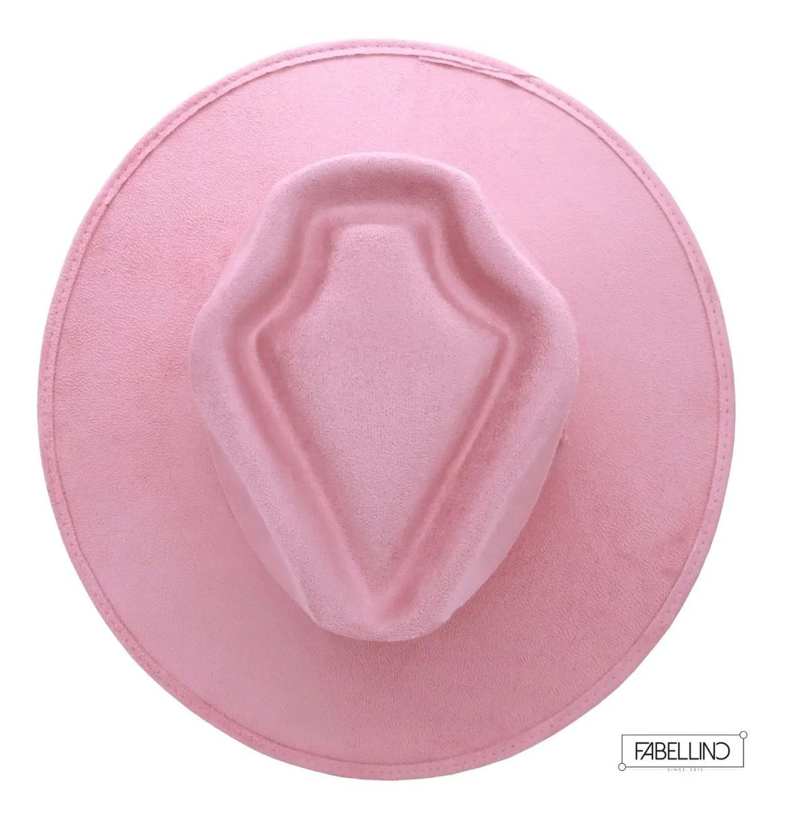 Sombrero Unisex Gamuza Horma Flecha Retro Hípster Elegante Rosa Bebe