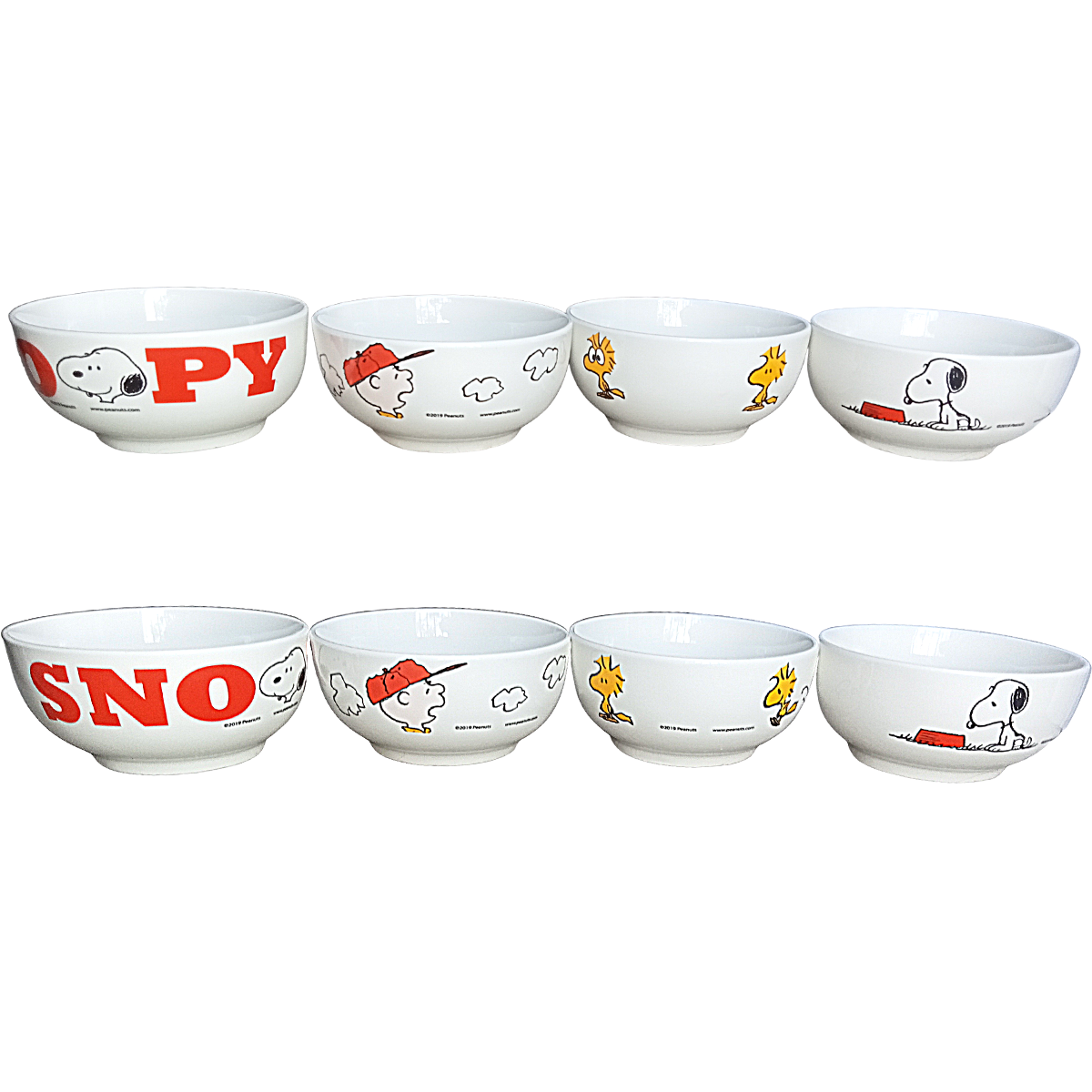 Vajilla Snoopy Coleccionable De Cerámica 12 Piezas