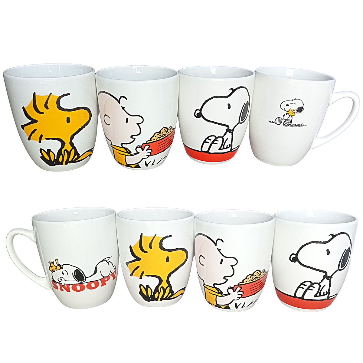 Vajilla Snoopy Coleccionable De Cerámica 12 Piezas