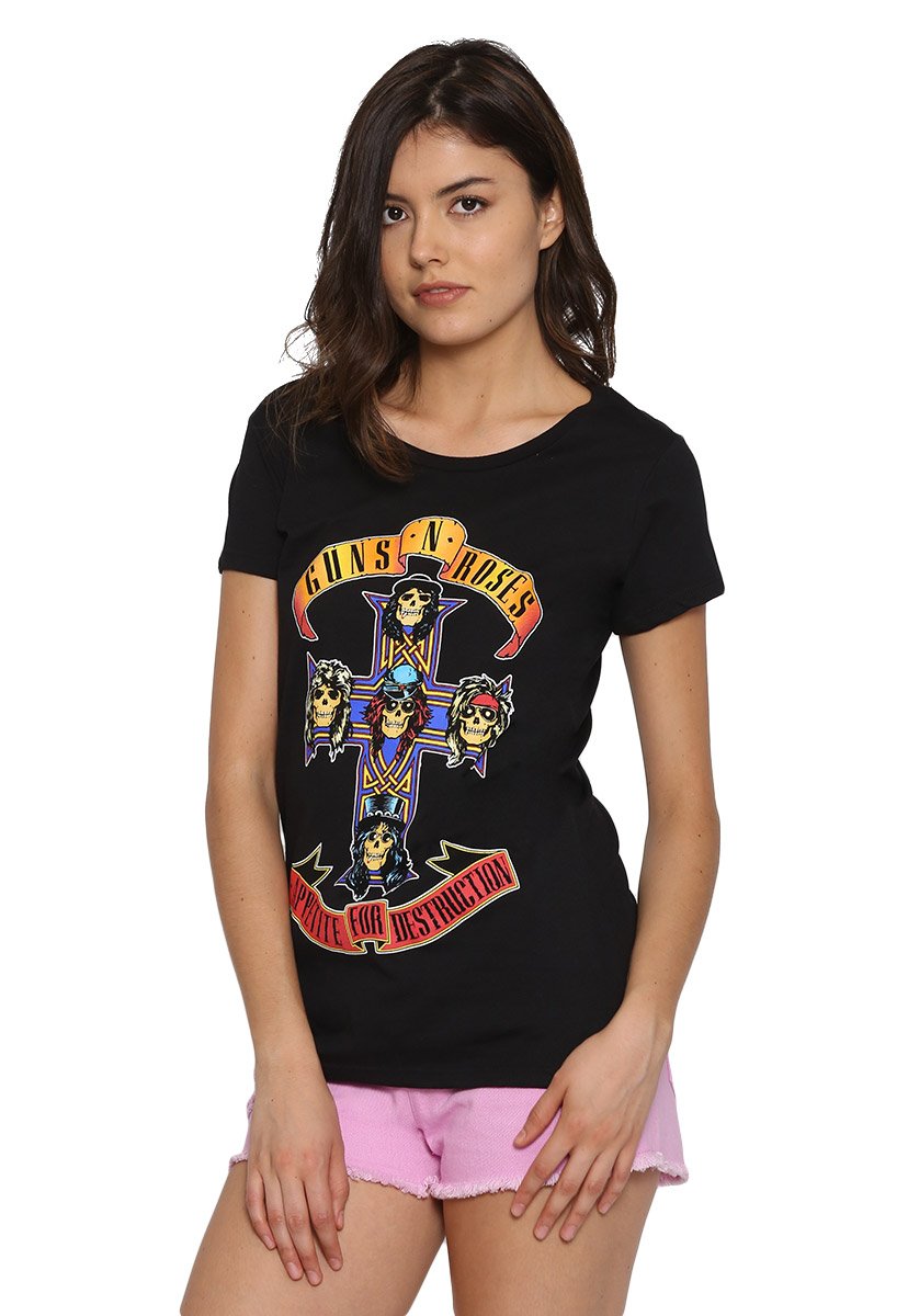 Guns N Roses Appetite for Destruction Playera de Dama.