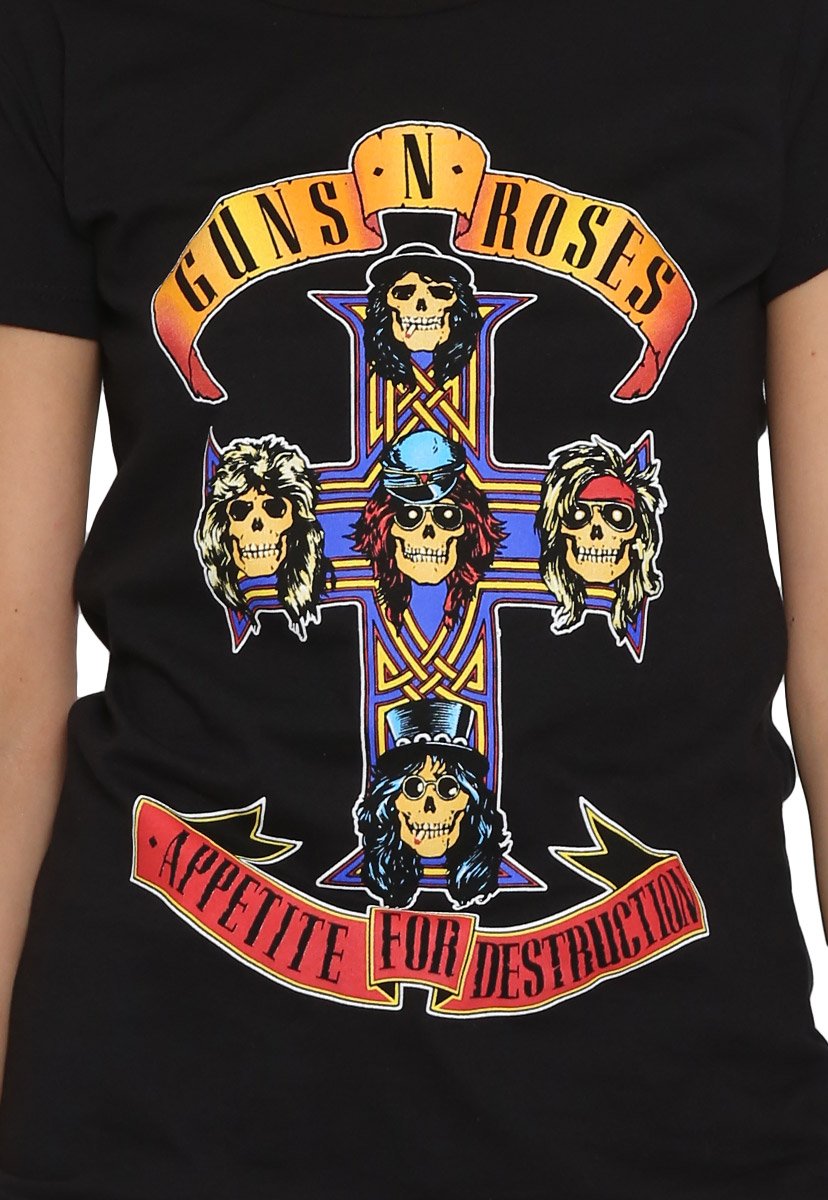 Guns N Roses Appetite for Destruction Playera de Dama.