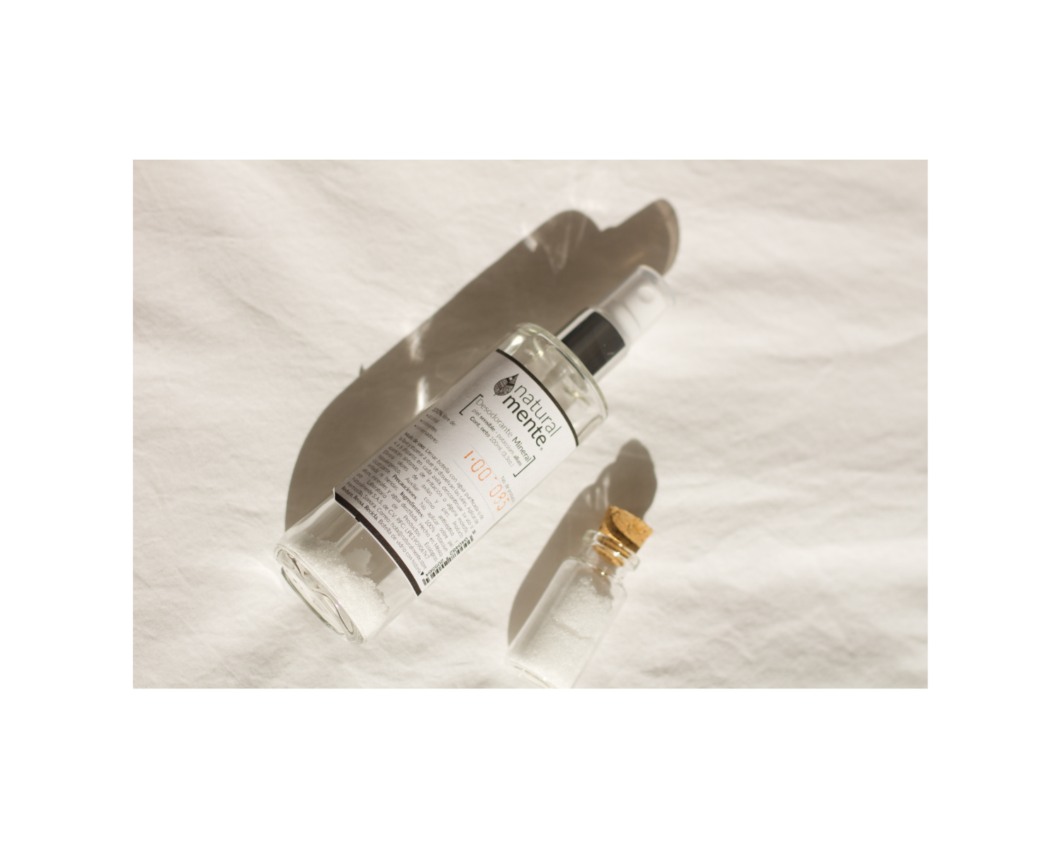 DESODORANTE MINERAL - BOTELLA CON MINERALES PARA DISOLVER 100 ML.