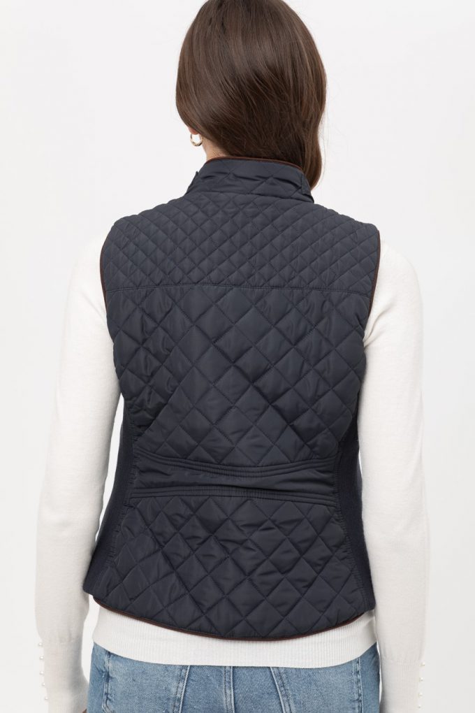 Love Tree Talla Mediana/M Chaleco Acolchado Con Cierre Y Cuello Alto color Azul