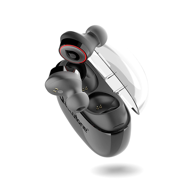 Accutone Auricular Vega 2 Bluetooth 5.0, 8 + 120 horas de uso continuo, anulación de ruido ambiente, compatible con Siri y Google Assistant, sonido Clase B