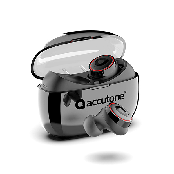 Accutone Auricular Vega 2 Bluetooth 5.0, 8 + 120 horas de uso continuo, anulación de ruido ambiente, compatible con Siri y Google Assistant, sonido Clase B