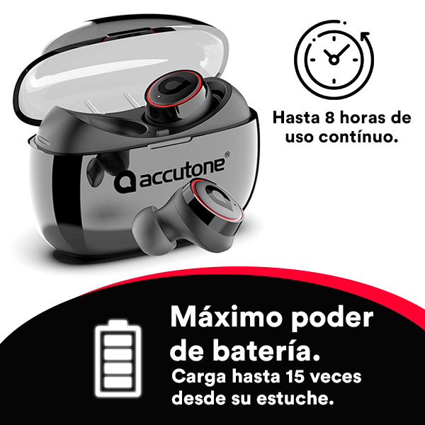 Accutone Auricular Vega Bluetooth 120 horas de uso