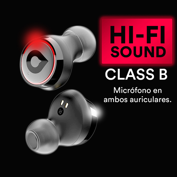 Accutone Auricular Vega 2 Bluetooth 5.0, 8 + 120 horas de uso continuo, anulación de ruido ambiente, compatible con Siri y Google Assistant, sonido Clase B