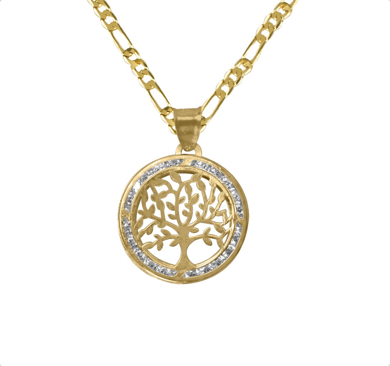 Dije Arbol De La Vida Oro 10k 1.1gr + Cadena De Regalo