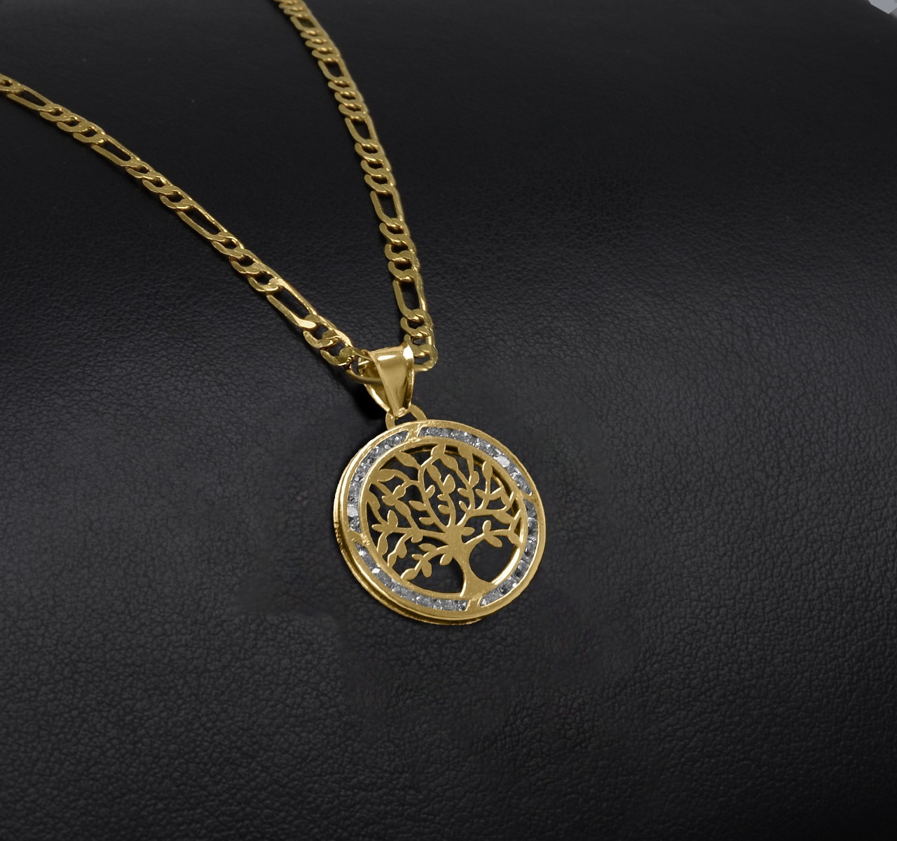 Dije Arbol De La Vida Oro 10k 1.1gr + Cadena De Regalo