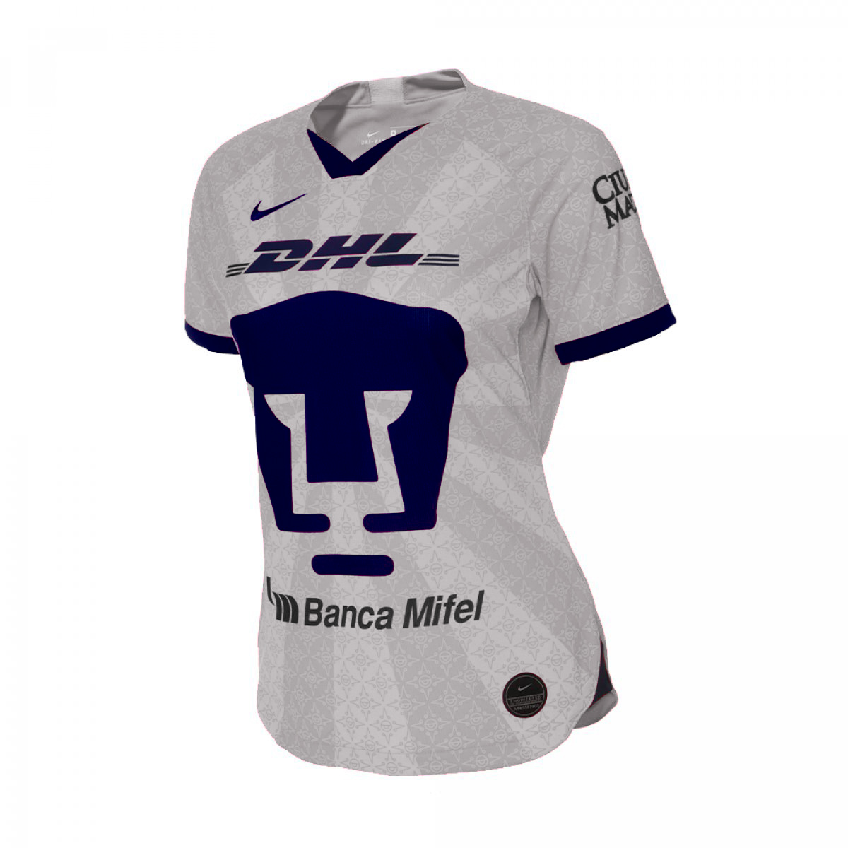 Jersey Nike Pumas Local Temporada 19/20 Gris Blanco Para Mujer - Talla S