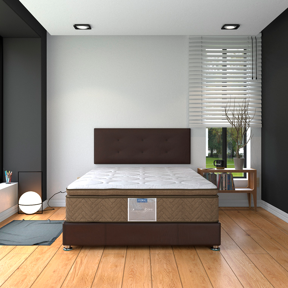 Colchón y Box Matrimonial Leyen Nova Restonic Ortopédico 100% Hipoalergénico