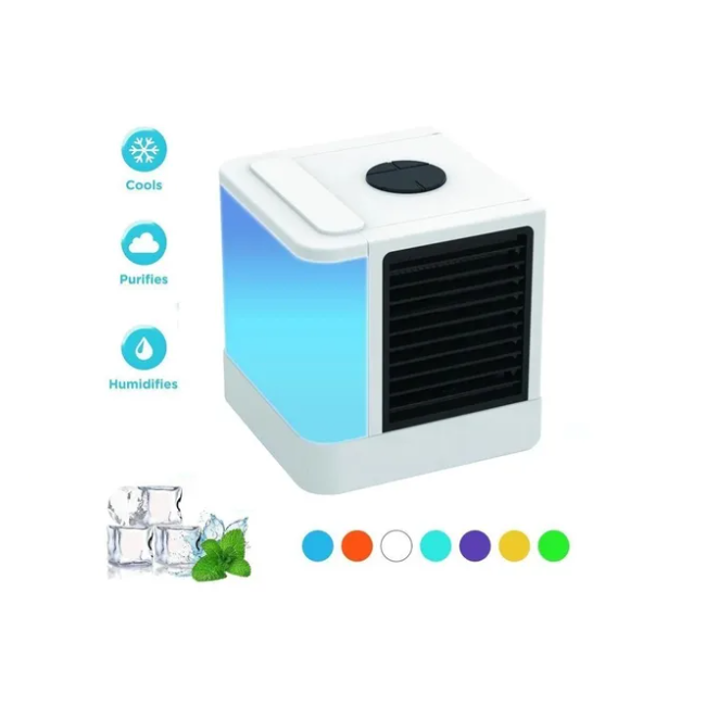 Mini Aire Acondicionado Clima Portatil Con Luz Enfriador .