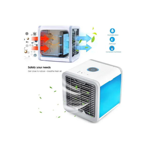 Mini Aire Acondicionado Clima Portatil Con Luz Enfriador .