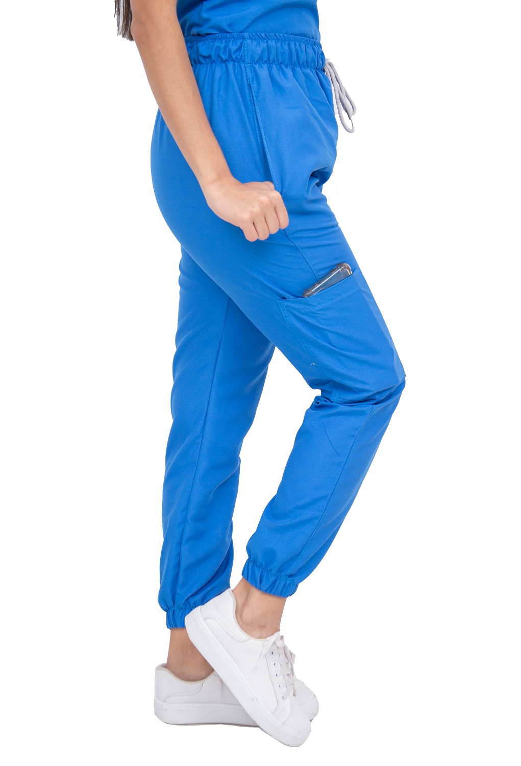 Pijama Quirúrgica Azul Plumbago Jogger Antifluidos Dama