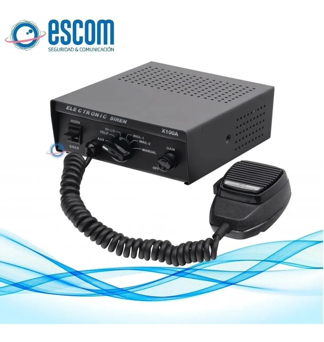 Kit Torreta Led Sirena Bocina Seguridad Publica Patrullas 