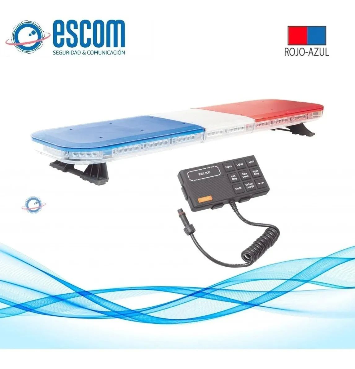 Kit Torreta Led Sirena Bocina Seguridad Publica Patrullas 